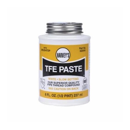 Harvey Tool PIPE THREAD COMPOUND, 8 OZ BRUSH IN CAP BOTTLE, TFE LIQUID PASTE FORM, WHITE 023045